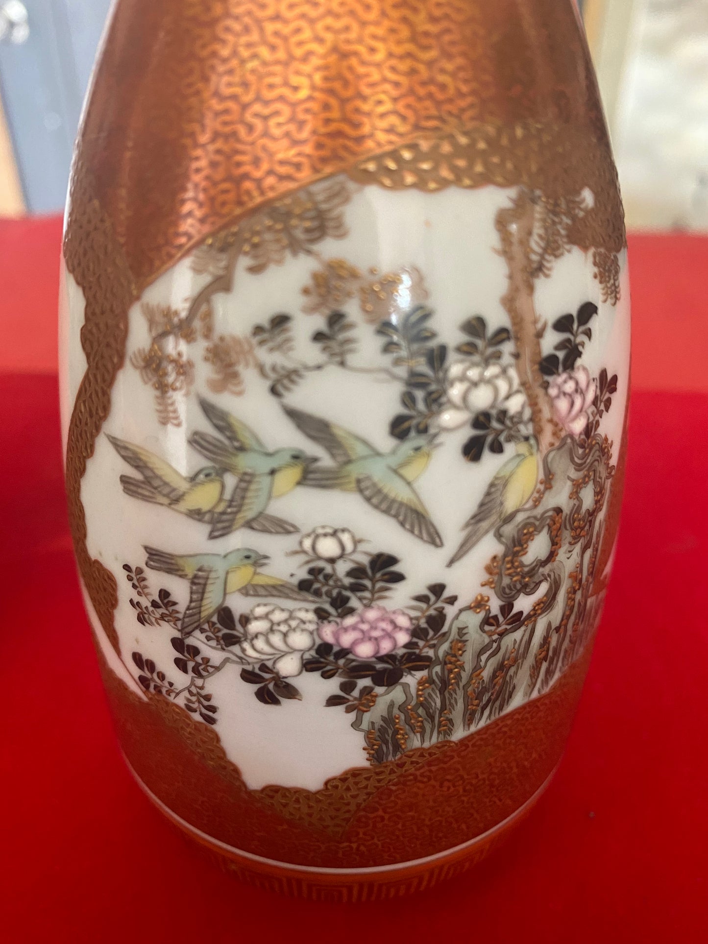 Japanese Pair of Kutani Sake Bottles