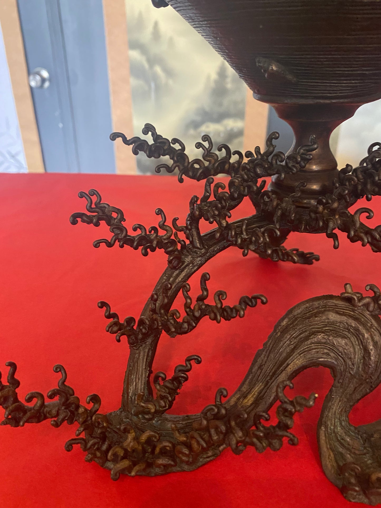 Japanese Bronze Ikebana Vase