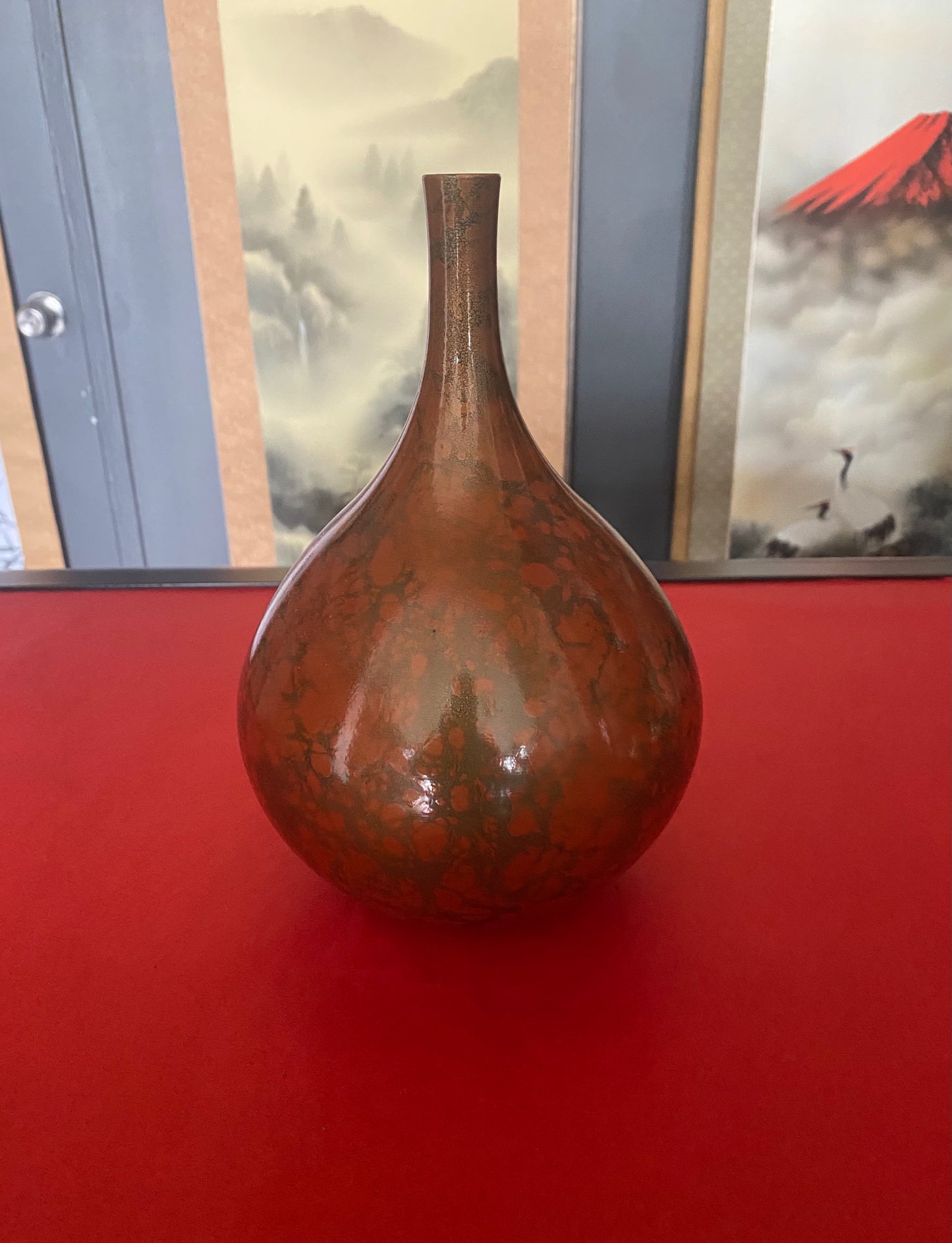 Japanese Bronze Ikebana Vase