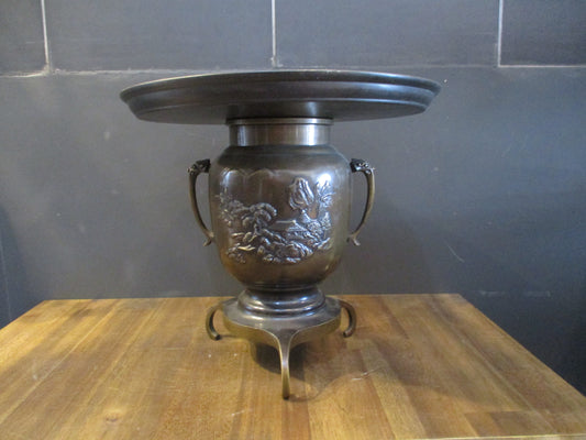 Japanese Bronze Ikebana Vase