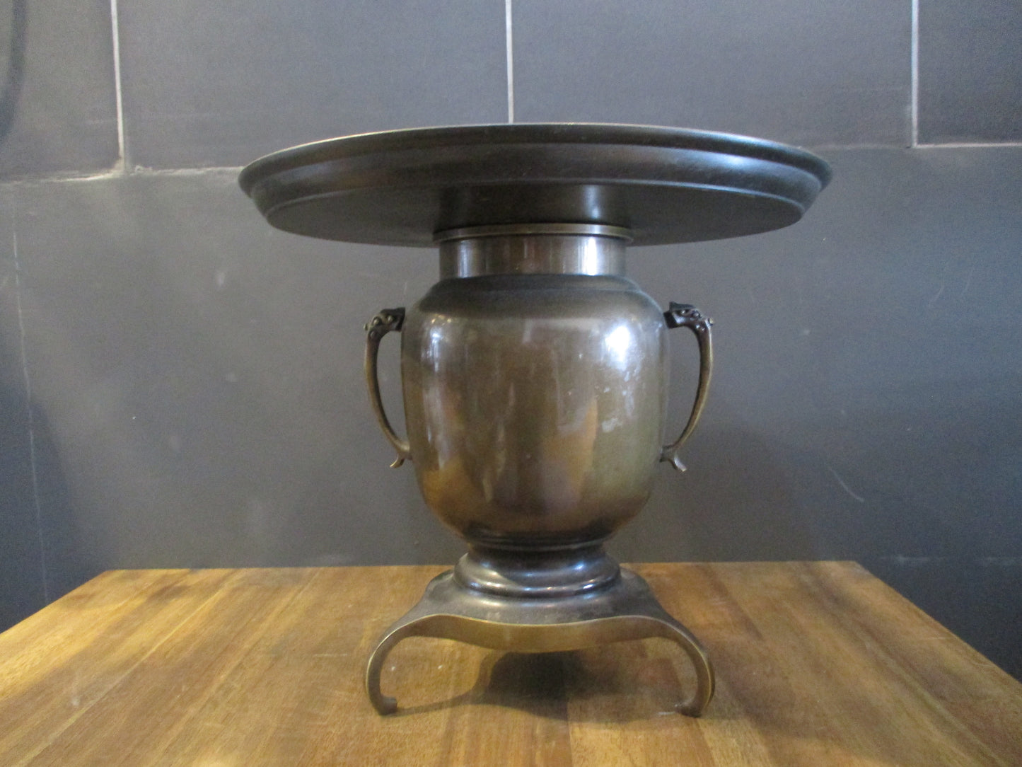 Japanese Bronze Ikebana Vase