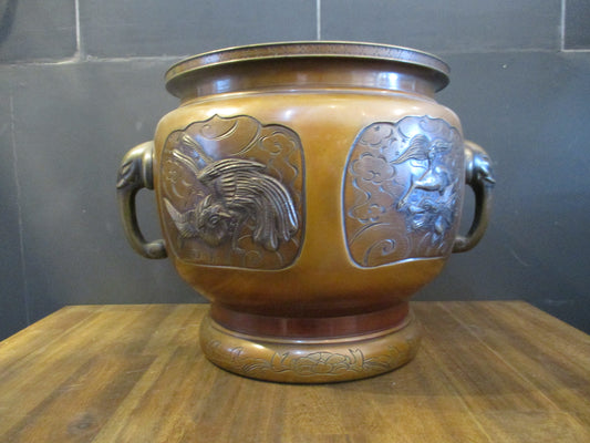 Japanese Bronze Hibachi (Pair)