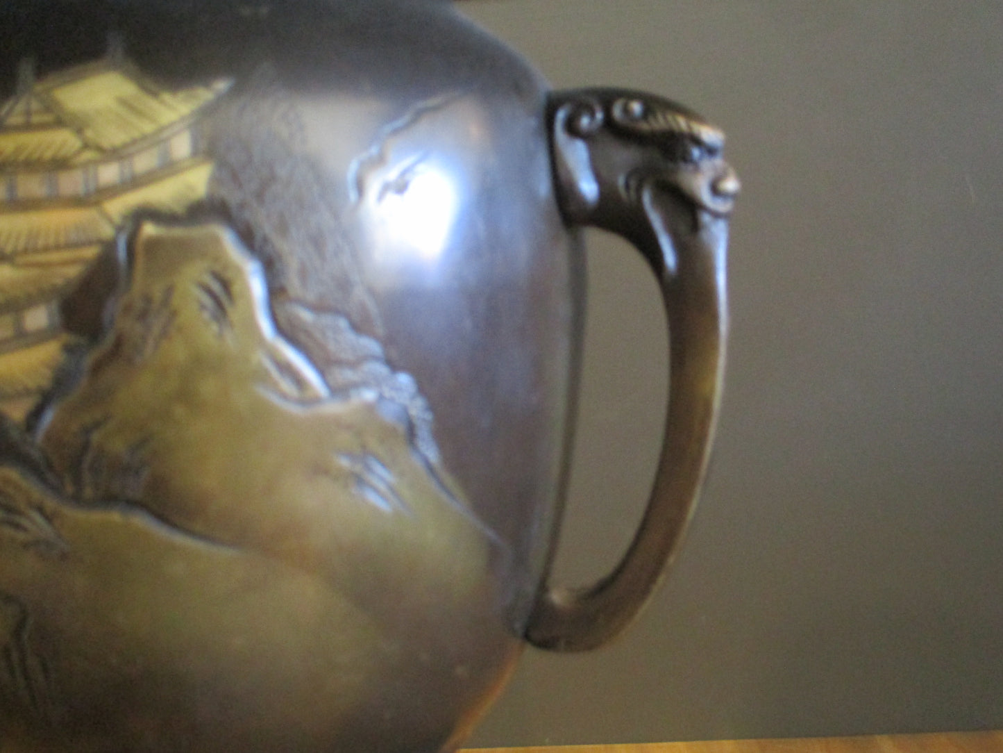 Japanese Bronze Ikebana Vase