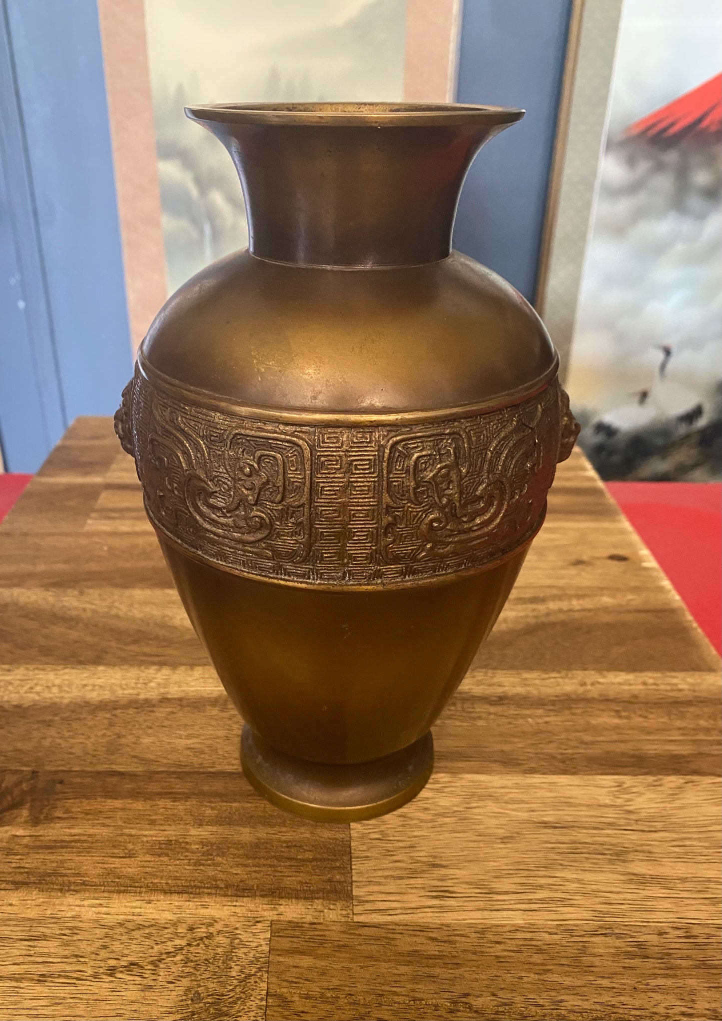 Japanese Bronze Ikebana Vase