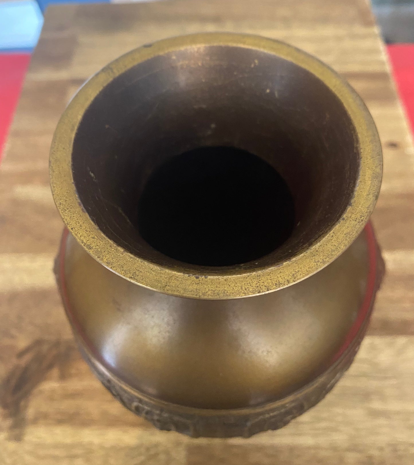 Japanese Bronze Ikebana Vase
