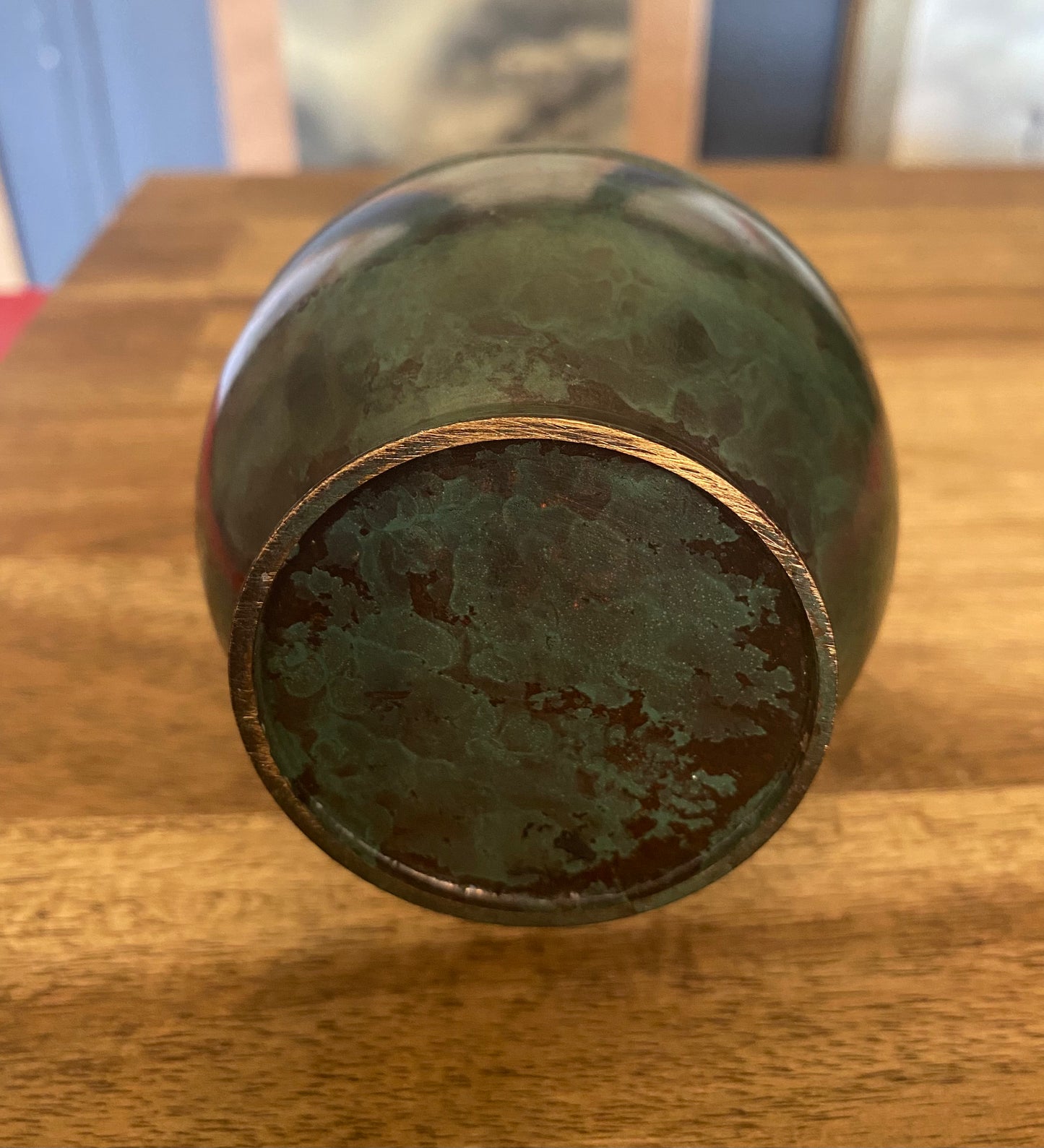 Japanese Bronze Long Stem Ikebana Vase