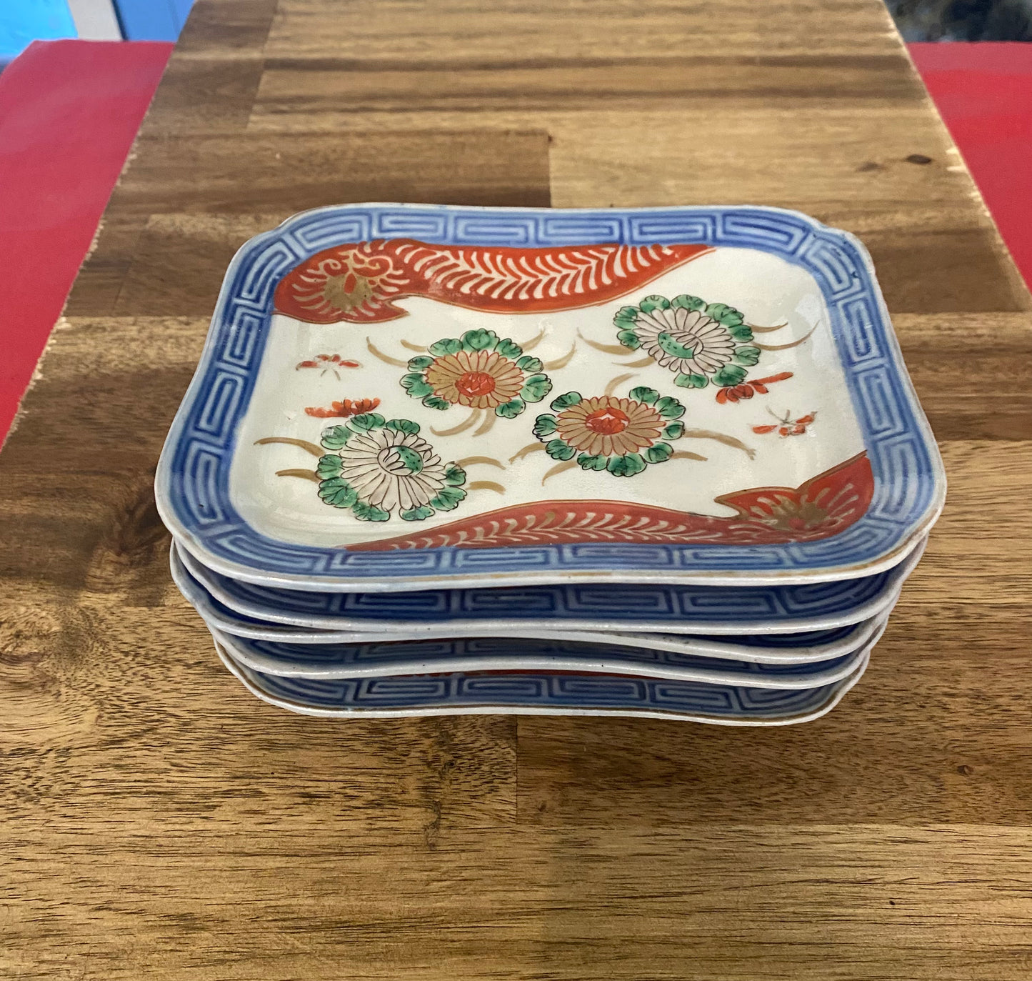 Japanese Ko-Imari Small Plate Set of 5