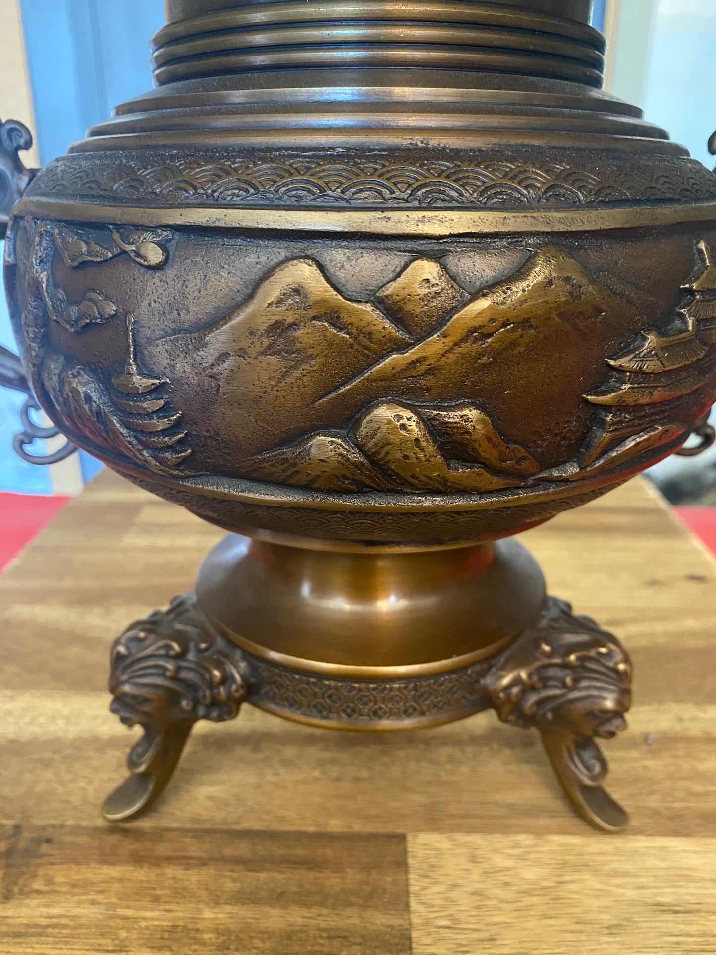 Japanese Bronze Ikebana Vase