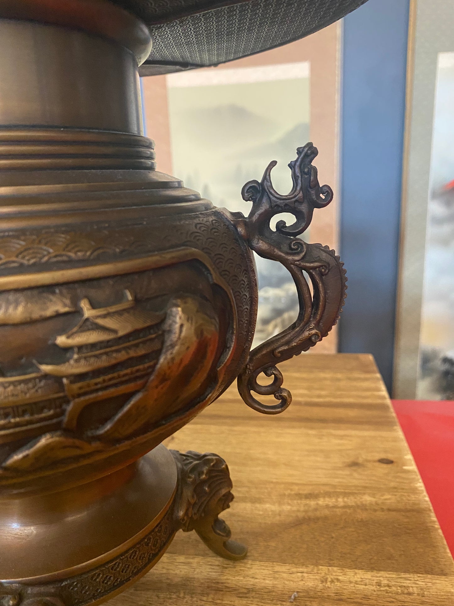 Japanese Bronze Ikebana Vase