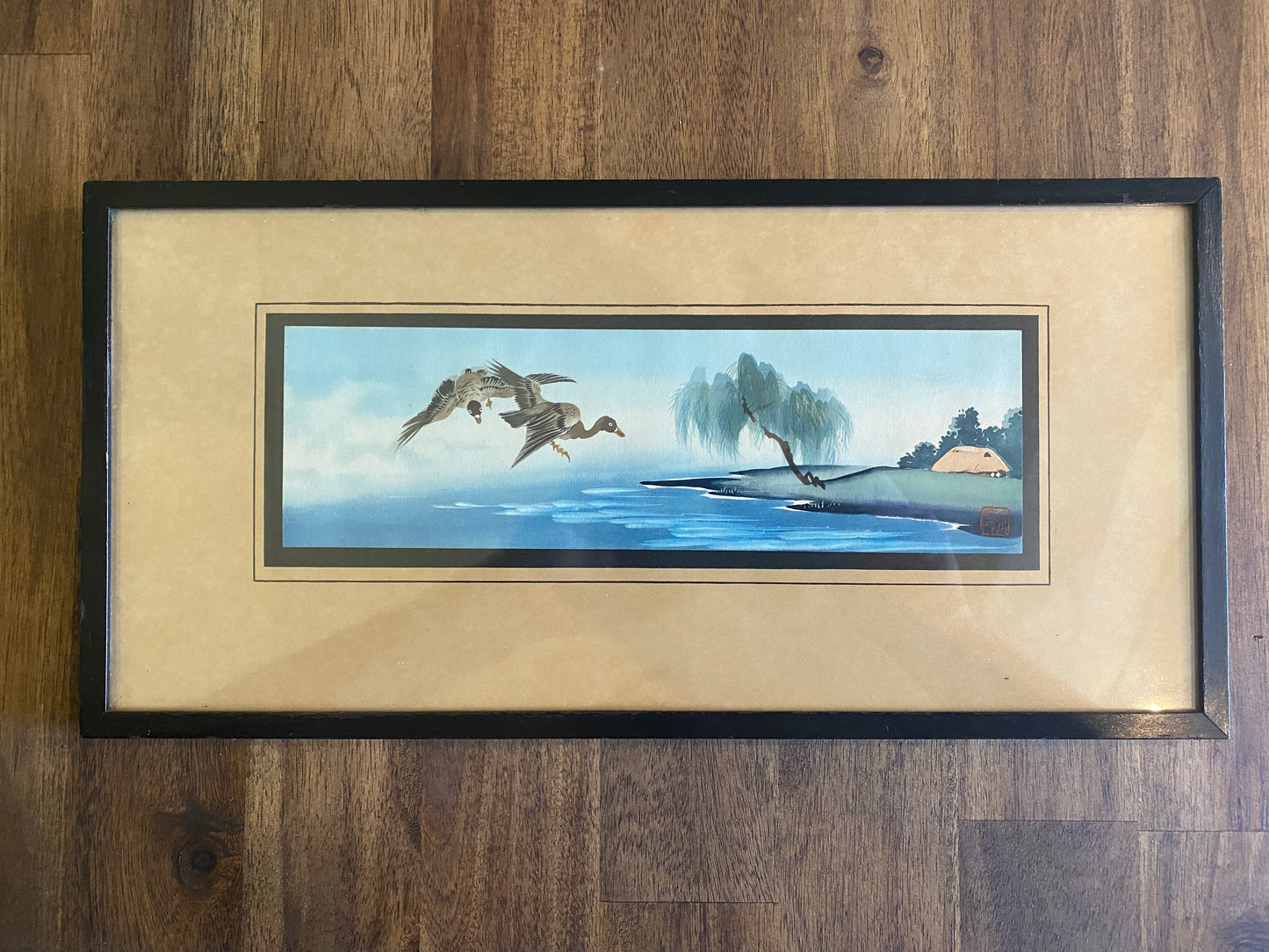 Japanese Framed Watercolour Art