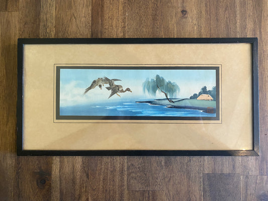 Japanese Framed Watercolour Art