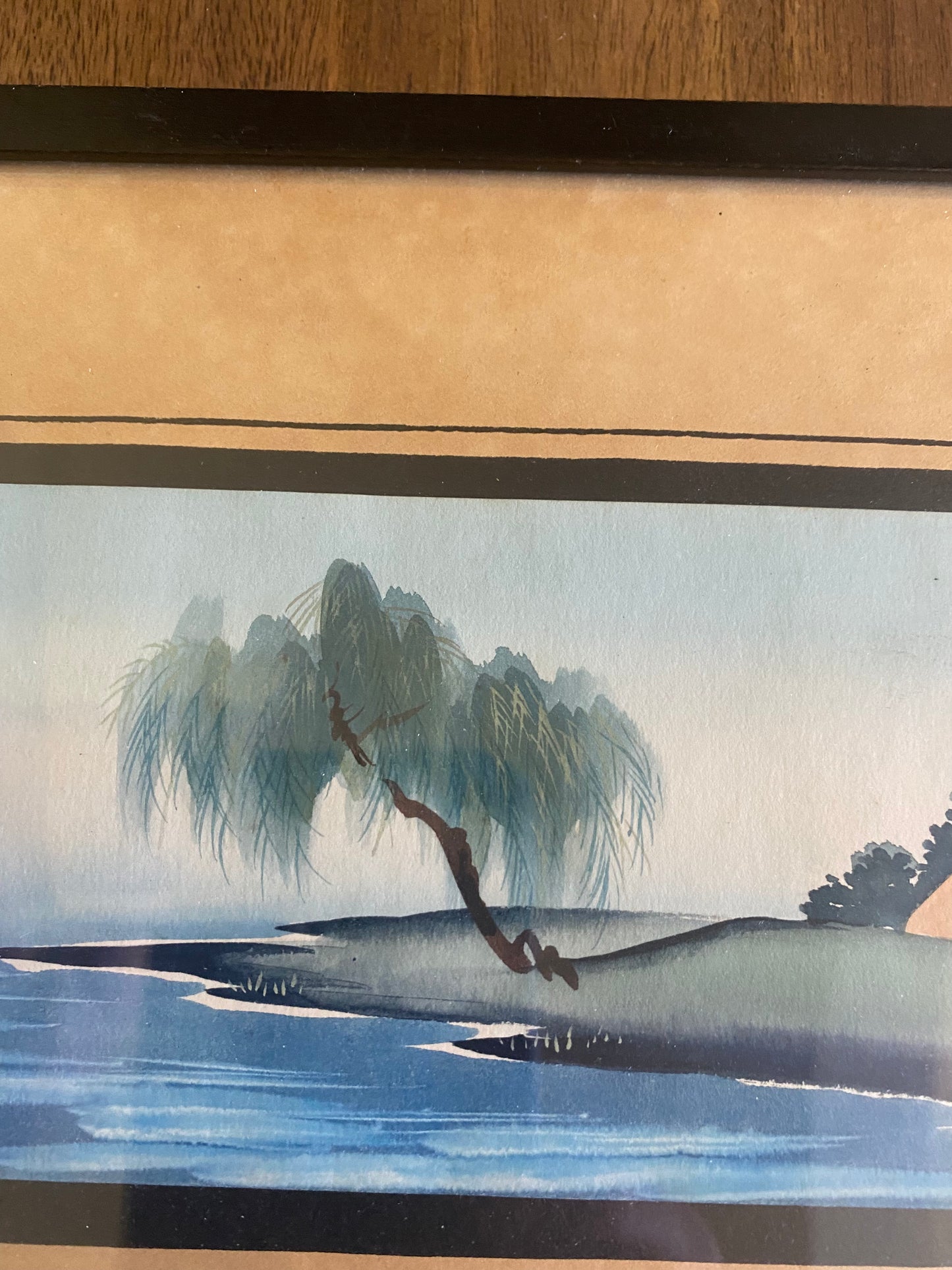 Japanese Framed Watercolour Art