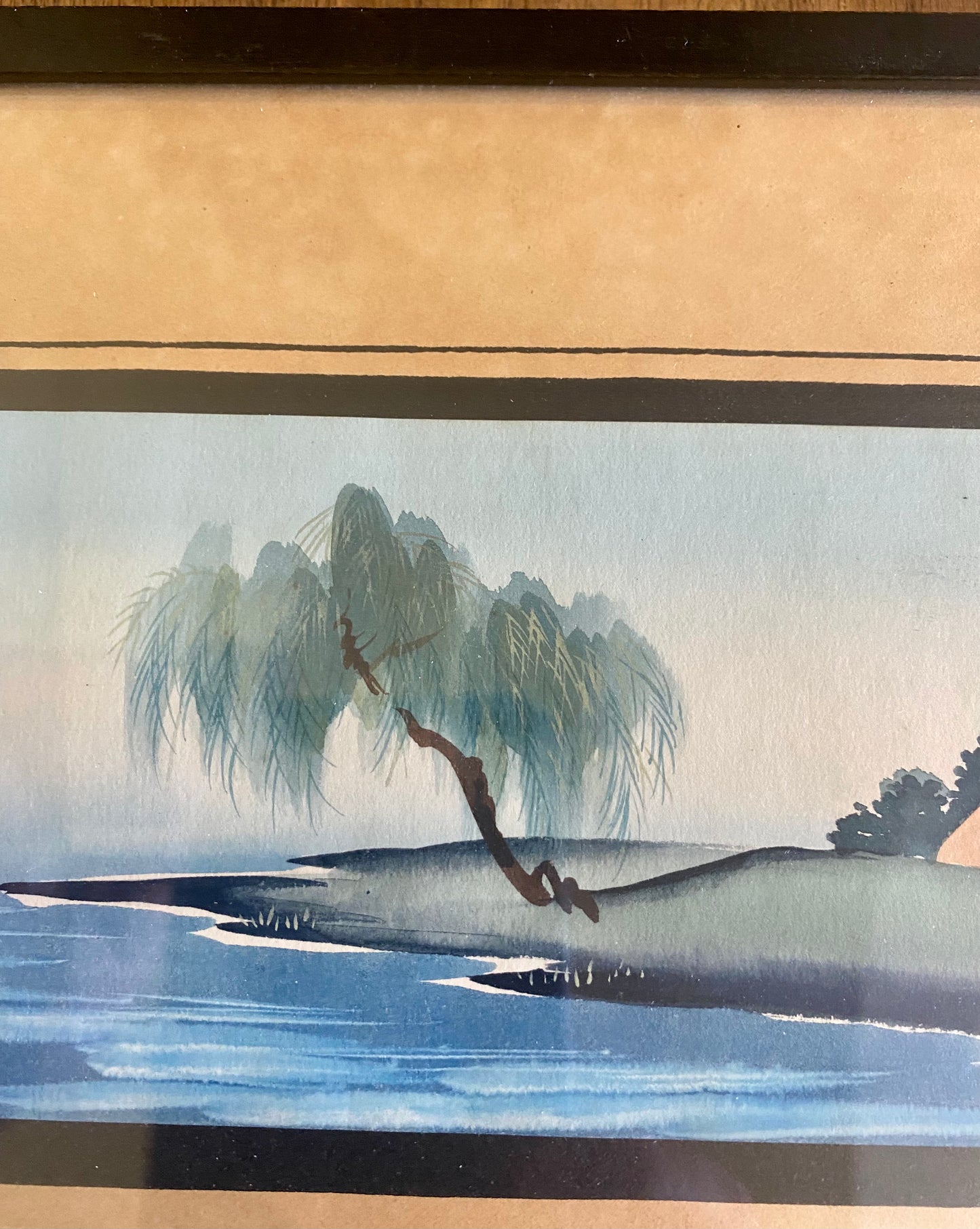 Japanese Framed Watercolour Art