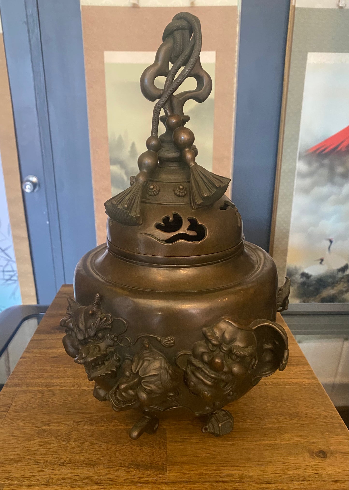 Japanese Bronze Koro Incense Burner