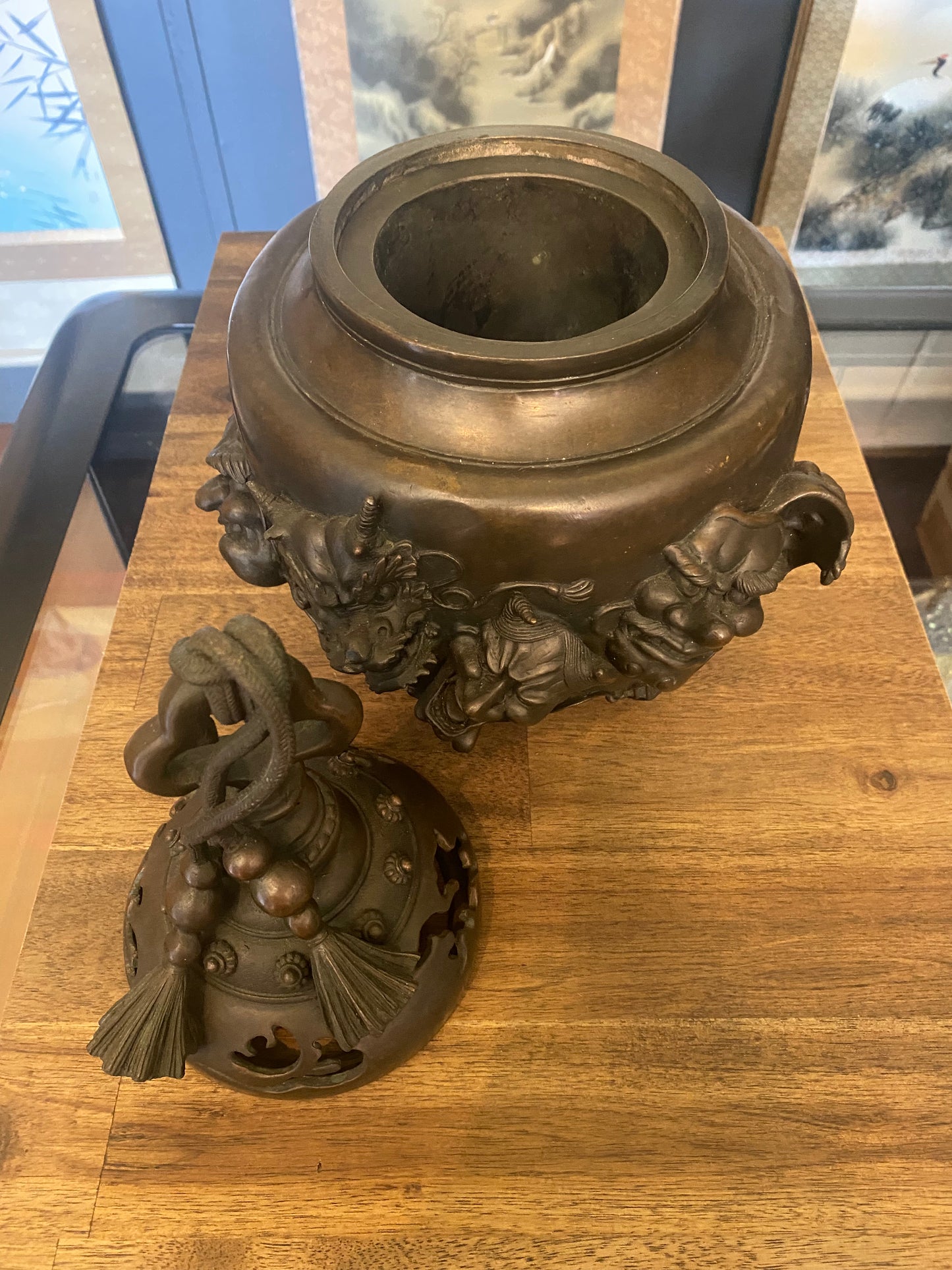 Japanese Bronze Koro Incense Burner