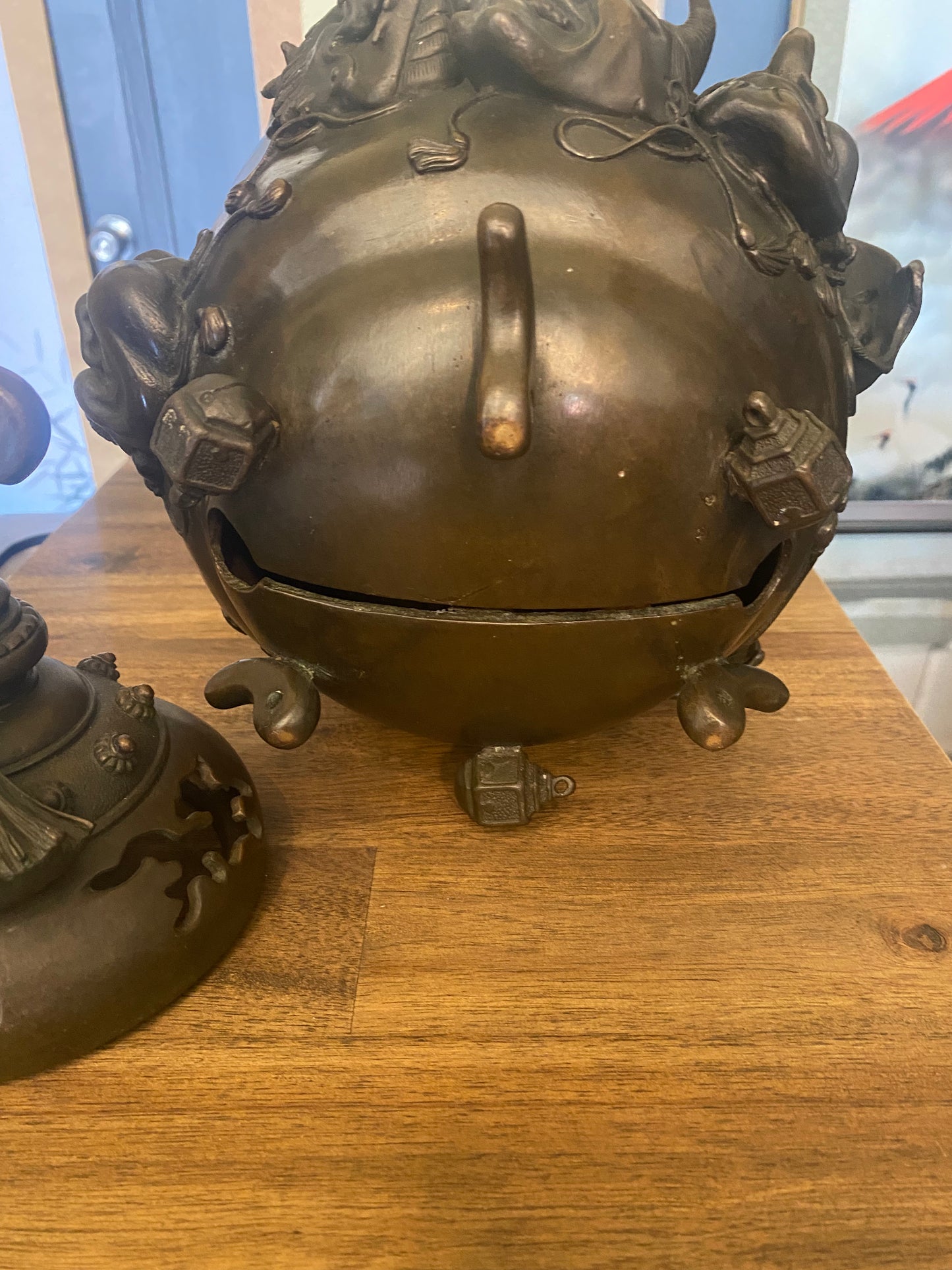 Japanese Bronze Koro Incense Burner