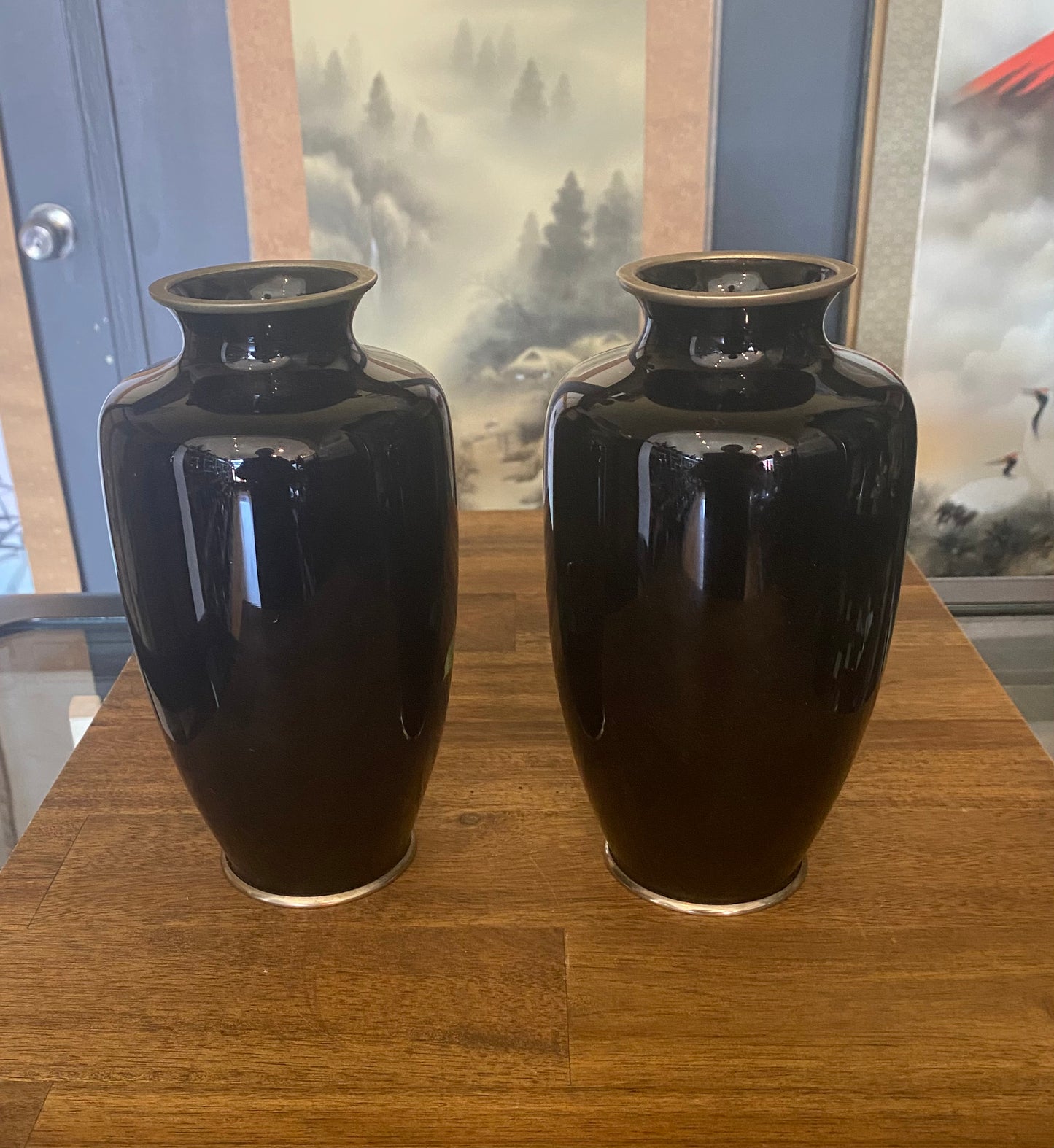 Japanese Cloisonne Pair of Vases