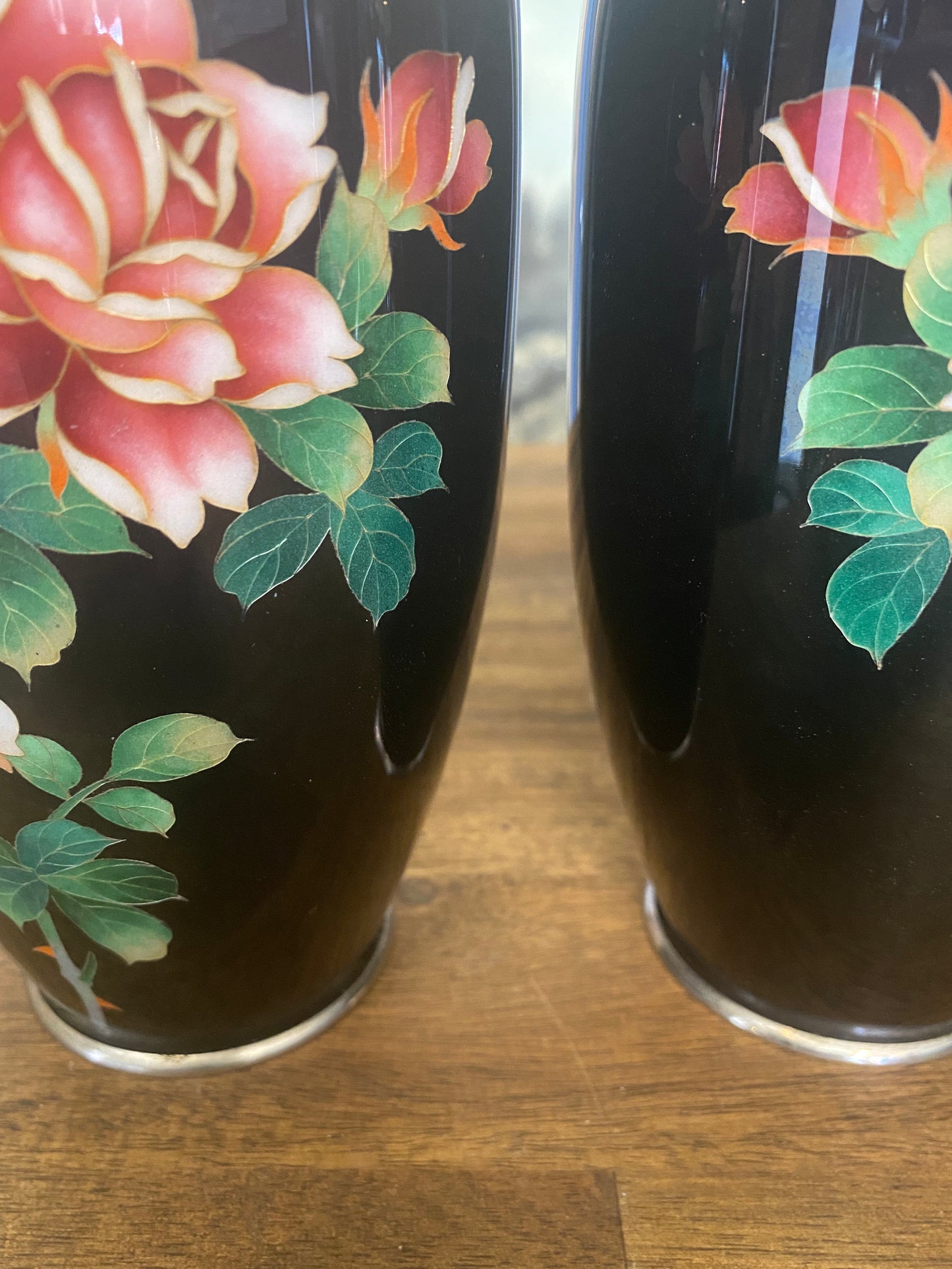 Japanese Cloisonne Pair of Vases