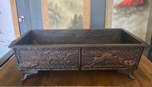 Outstanding Japanese Bronze Suiban Tray