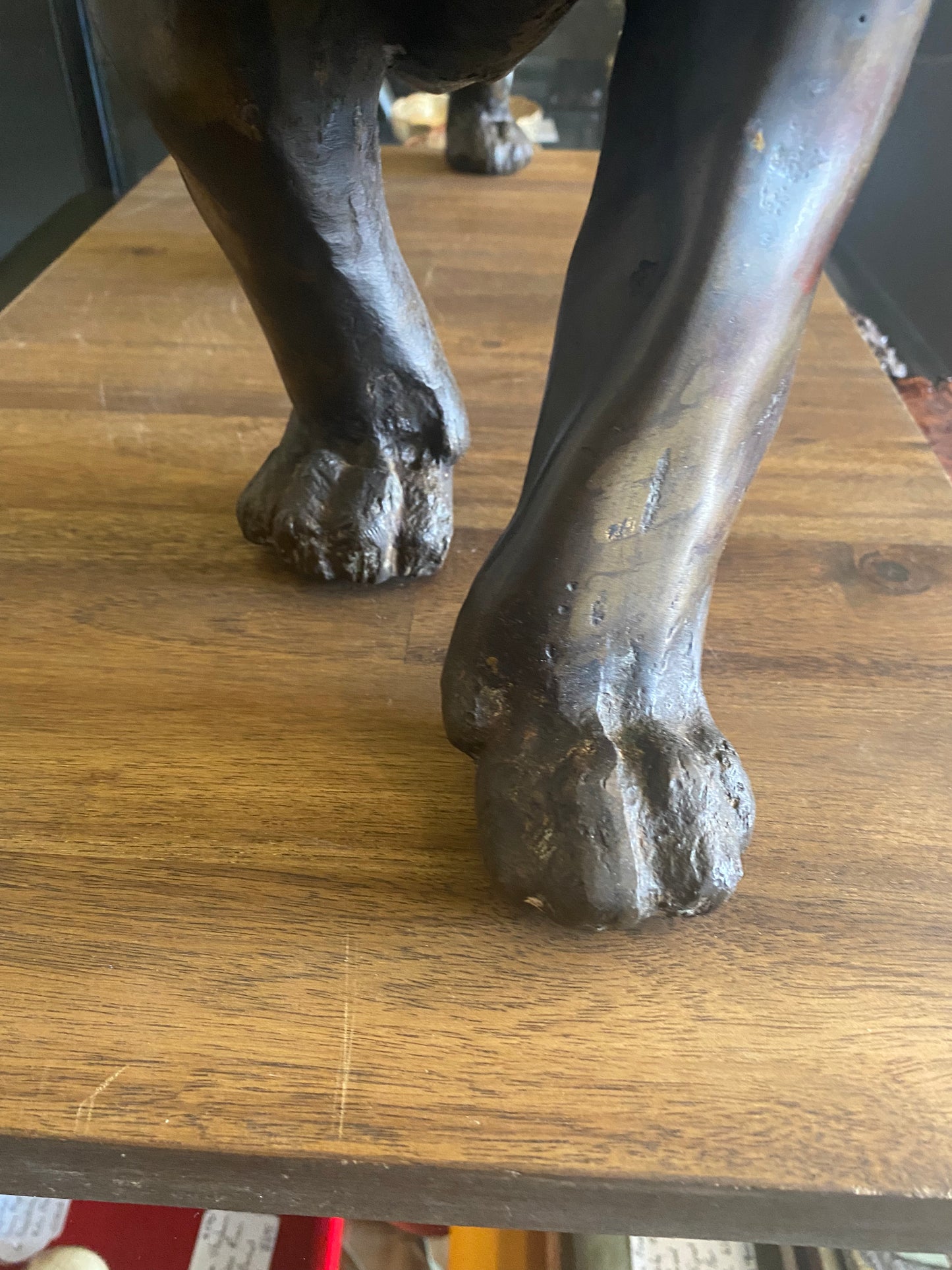 Japanese Bronze Tiger Okimono