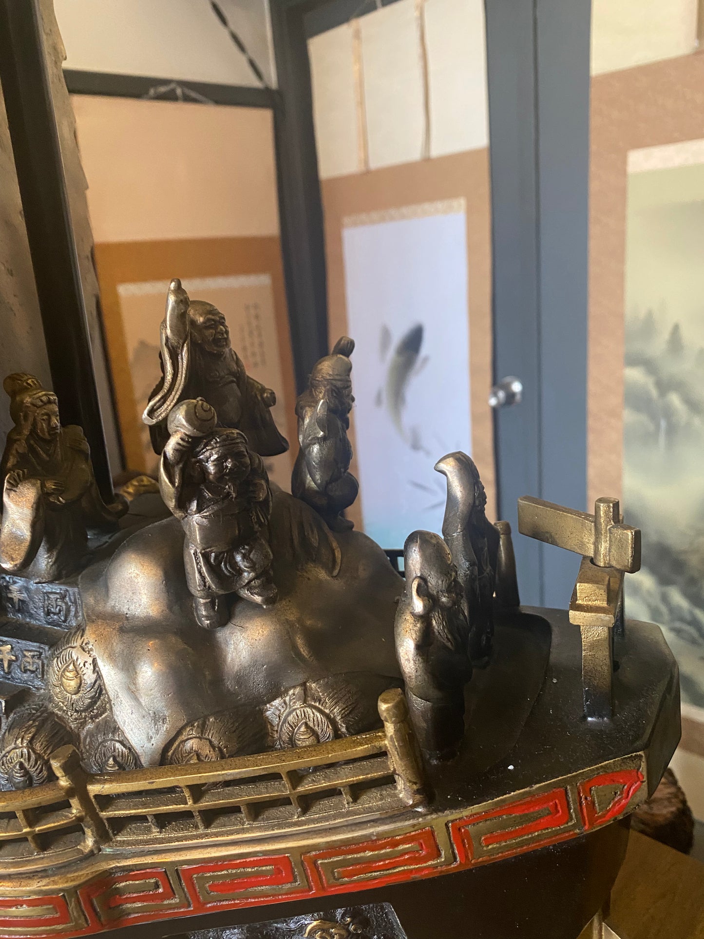 Japanese Bronze Okimono Treasure Ship