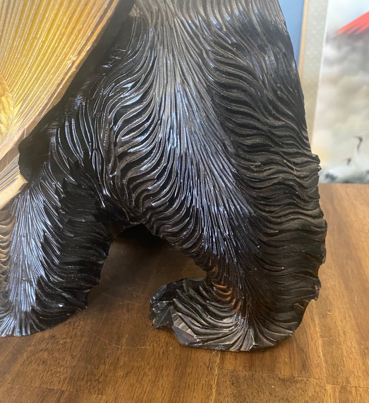 Japanese Carved Wooden Bear