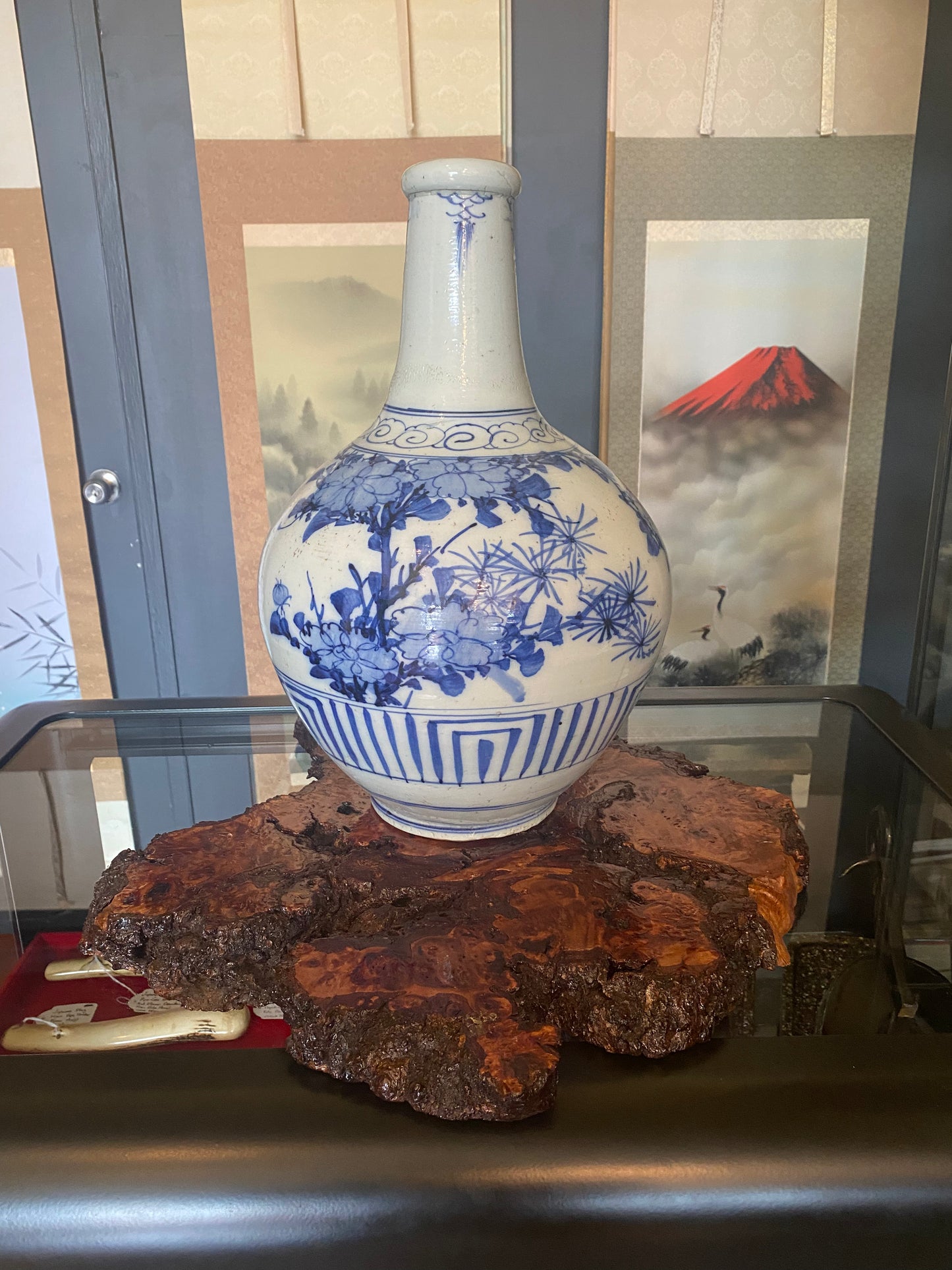 Japanese Ko-Imari Large Sake Bottle