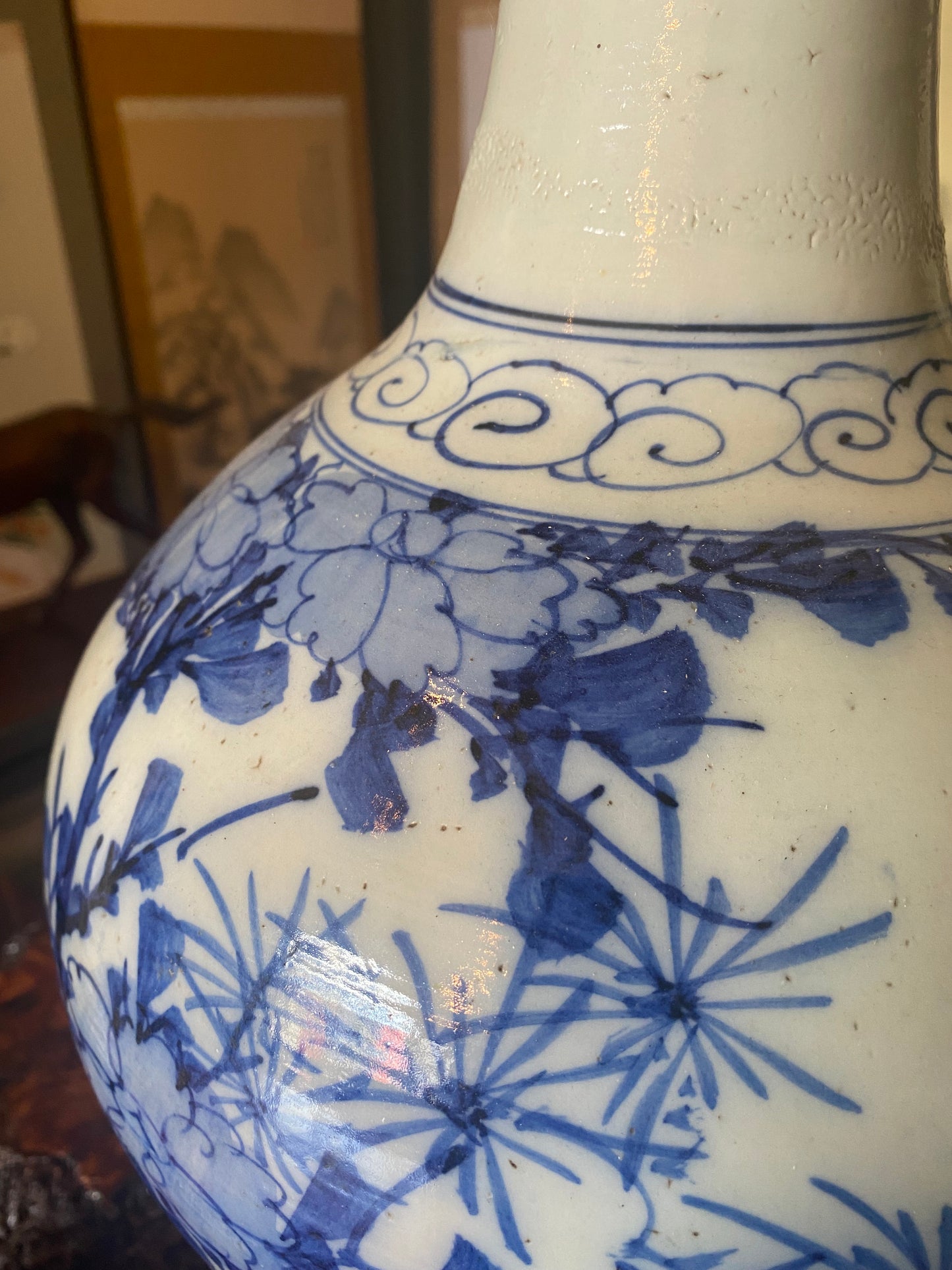 Japanese Ko-Imari Large Sake Bottle