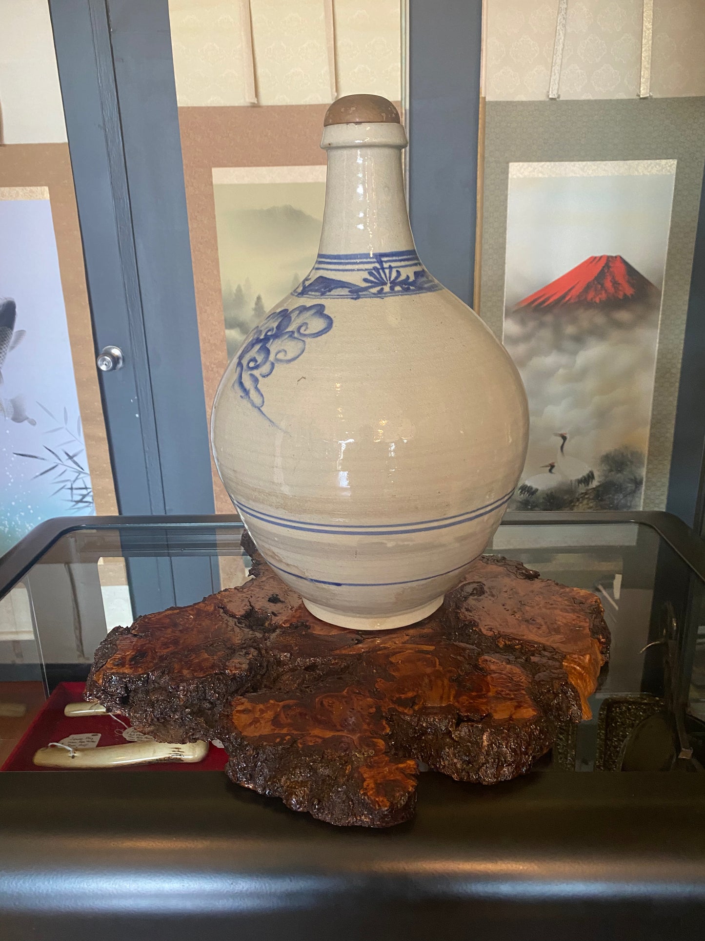Japanese Ko-Imari Large Sake Bottle