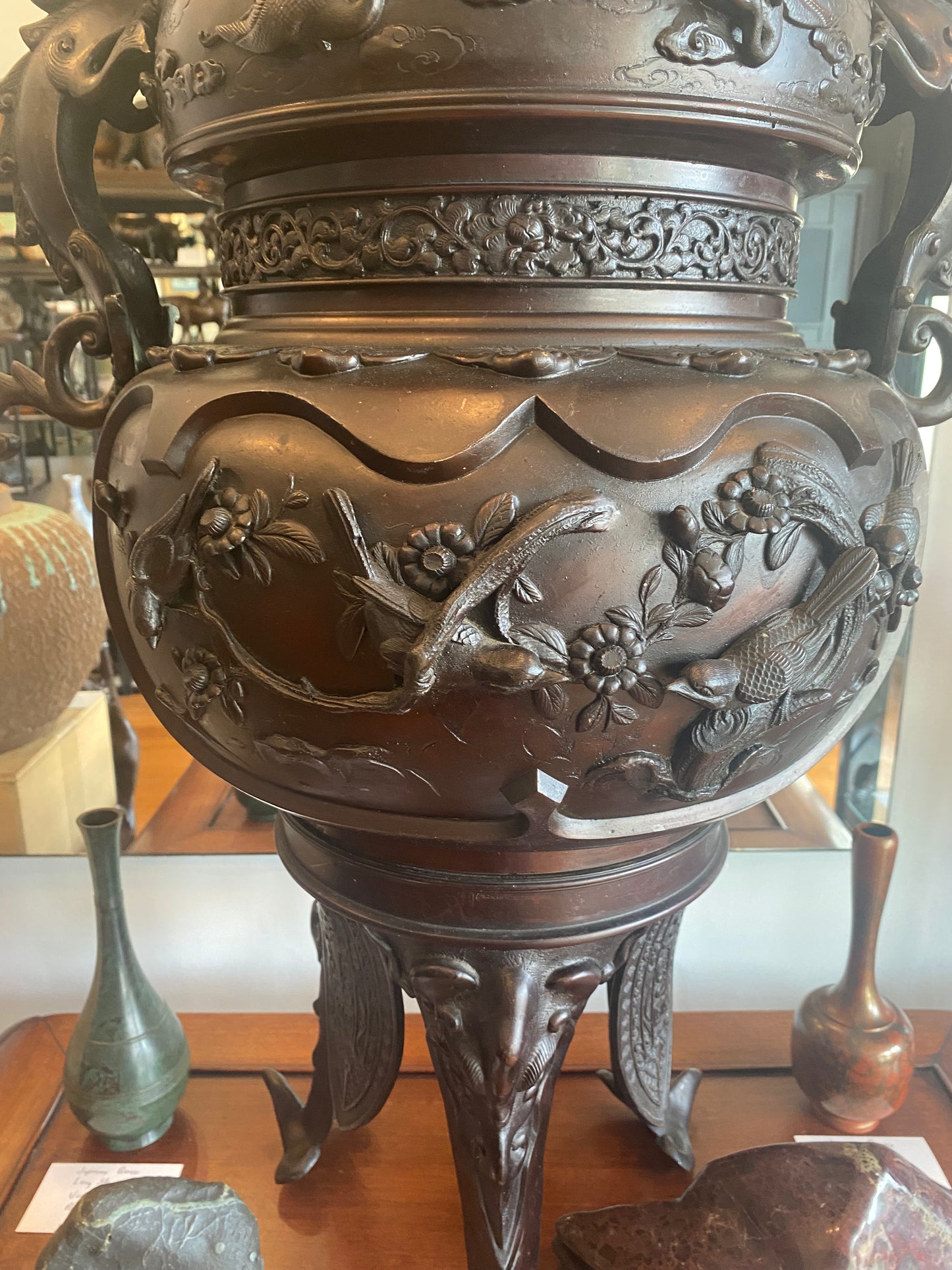 Japanese Bronze Urn
