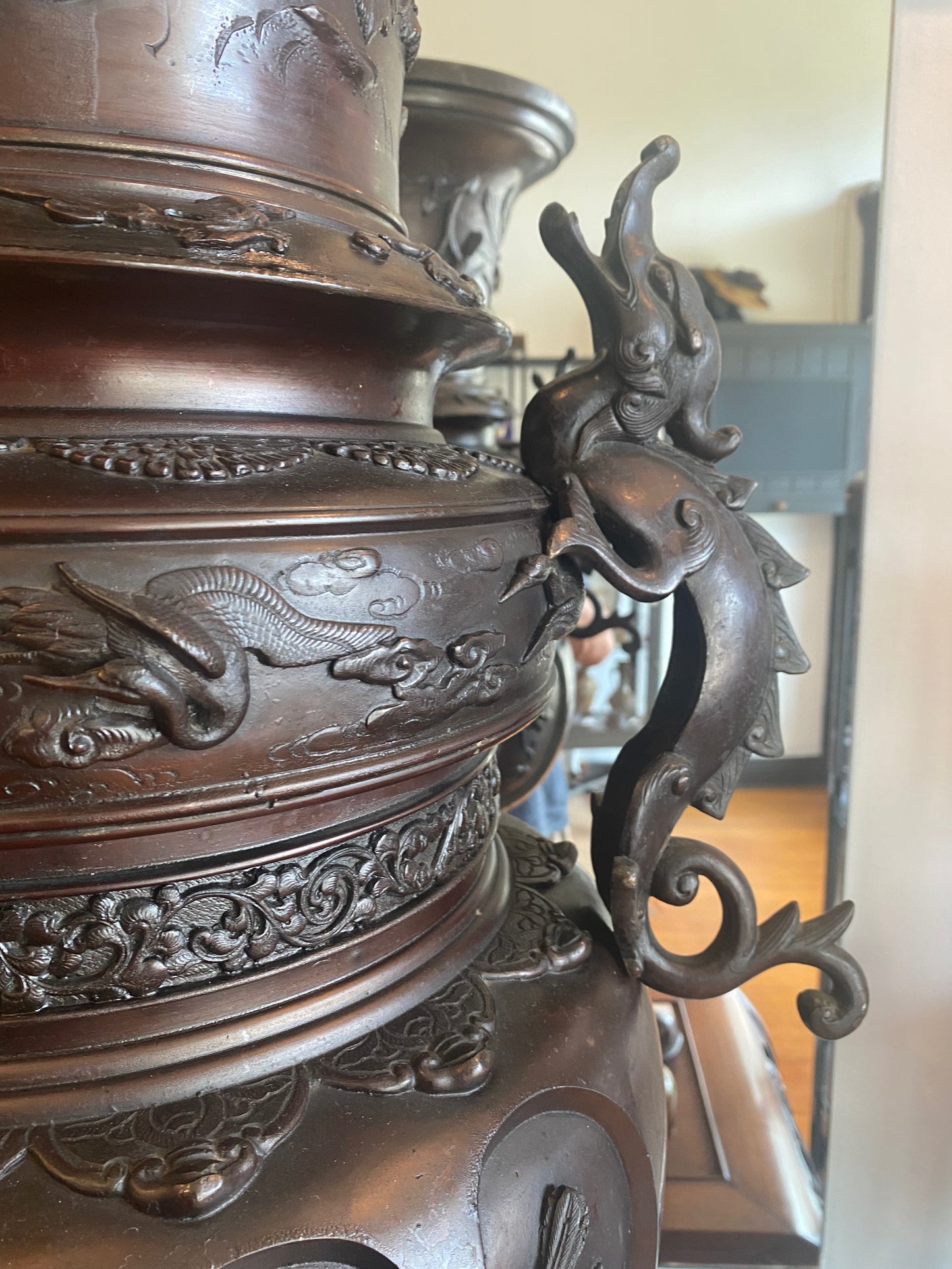 Japanese Bronze Urn