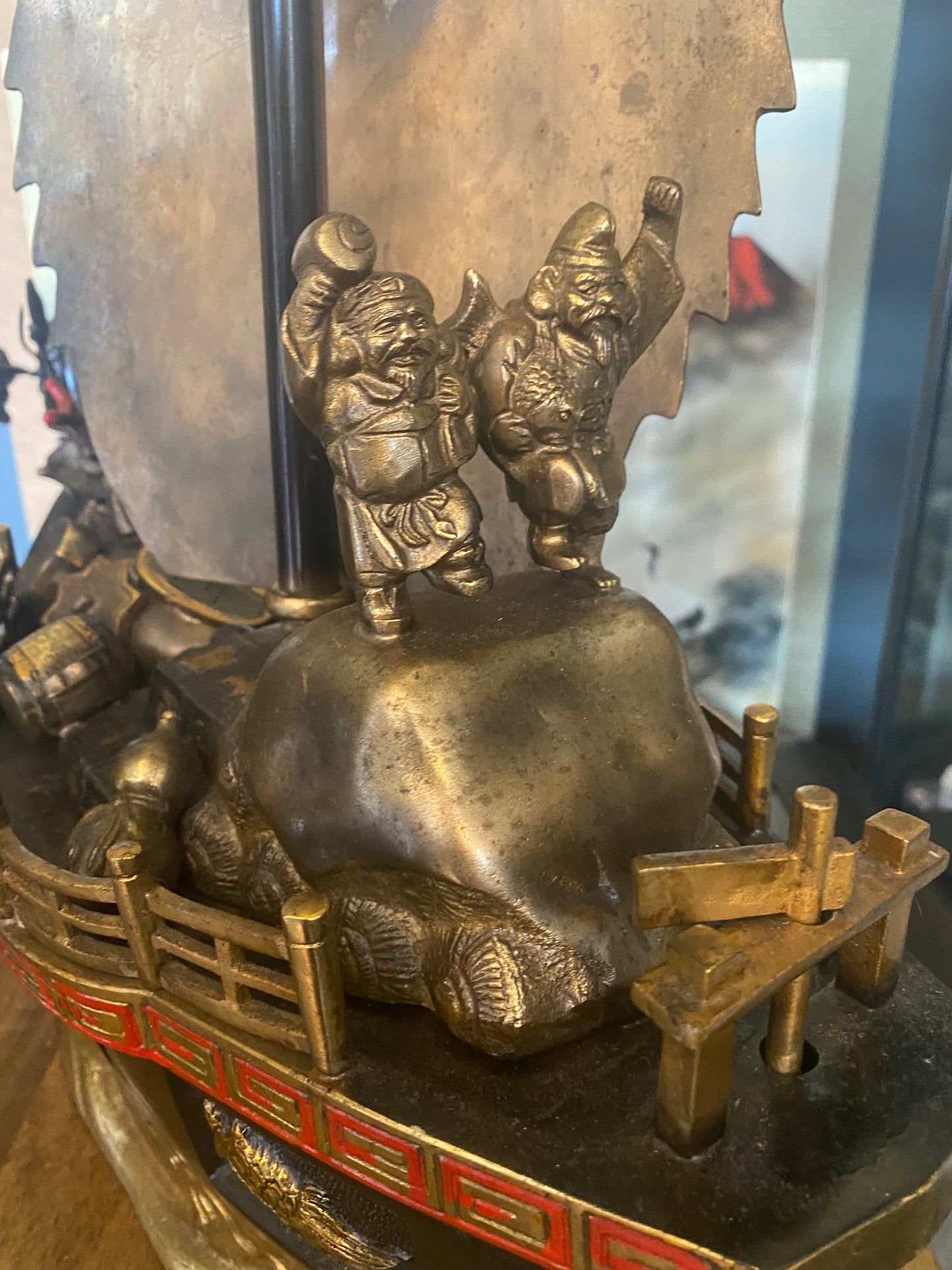 Japanese Bronze Okimono Treasure Ships