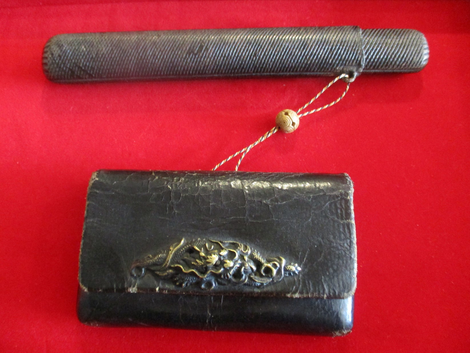 Japanese Pipe Case and Leather Tobacco Pouch – Spirit Of Asia Antiques