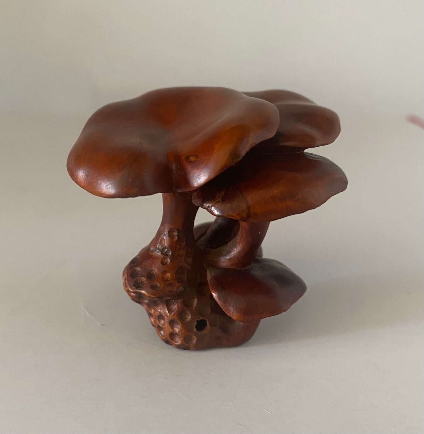 Boxwood Netsuke Mushrooms