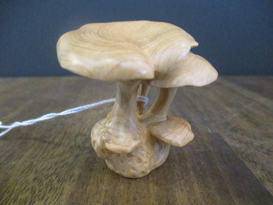 Boxwood Netsuke - Mushrooms
