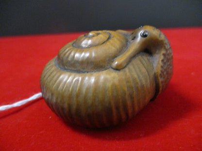 Boxwood Netsuke Snail