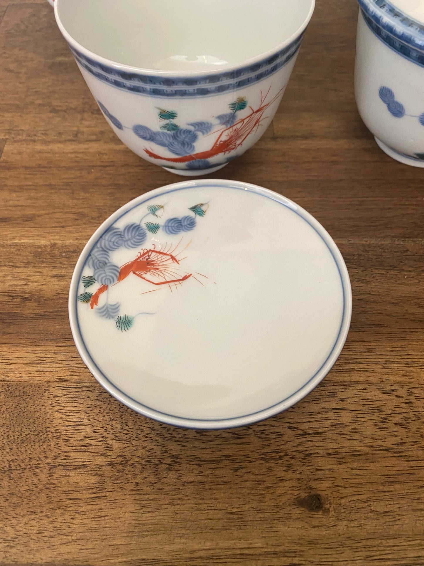 Japanese Kakiemon Lidded Bowl Set of 5