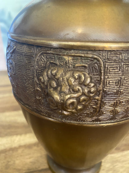 Japanese Bronze Ikebana Vase