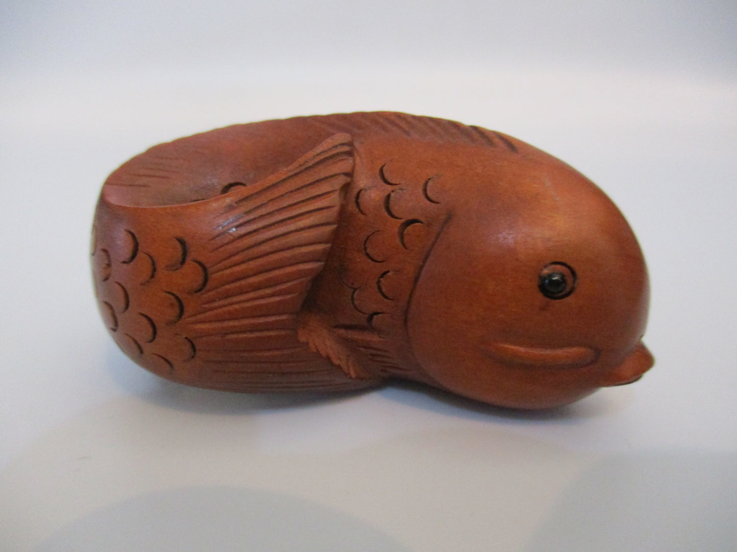Boxwood Netsuke - Catfish