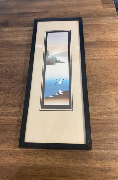 Japanese Framed Watercolour Art