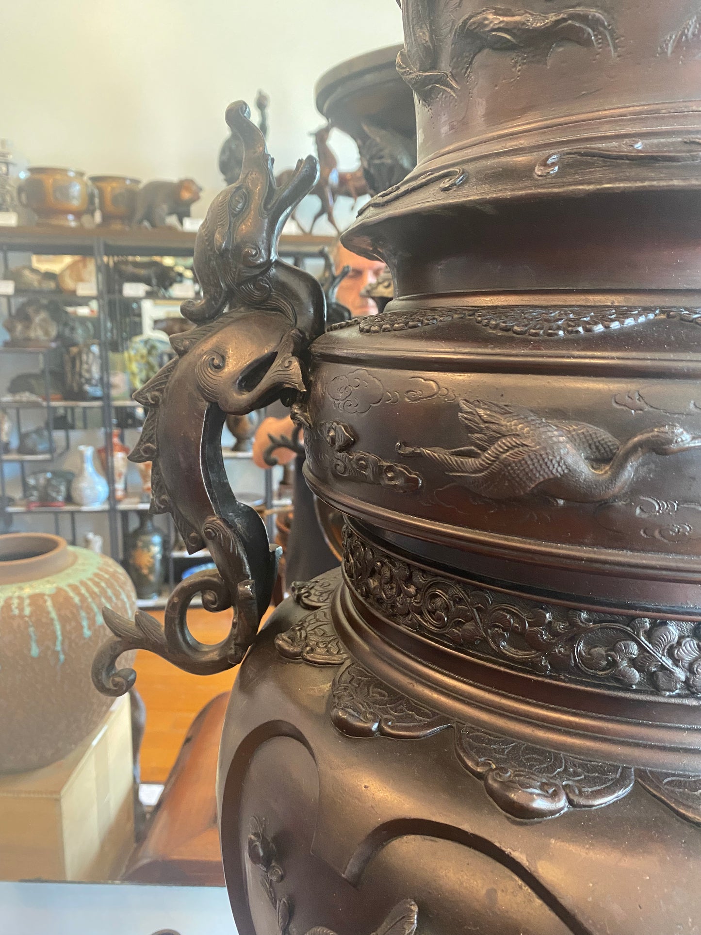 Japanese Bronze Urn